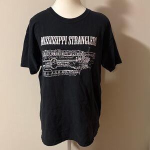 Mississippi Stranglers Black Graphic T-Shirt. Size Large